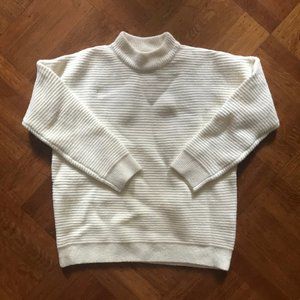 OAK + FORT thick ribbed off white sweater